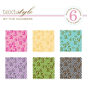By the Numbers Patterned Paper 8"X8" (36 sheets)