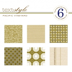 Pacific Vineyard Patterned Paper 8"X8" (36 sheets)
