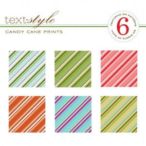 Candy Cane Prints Patterned Paper 8"X8" (36 sheets)