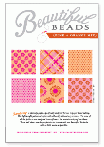 Beautiful Beads Pink & Orange 4x6 Paper Pad