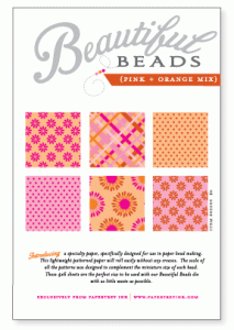Beautiful Beads Pink & Orange 4x6 Paper Pad Beautiful Beads Pink & Orange 4x6 Paper Pad