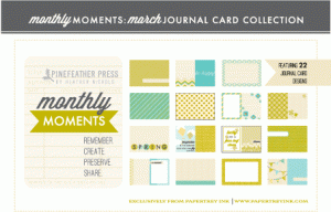 Monthly Moments: March Journal Card Paper Collection