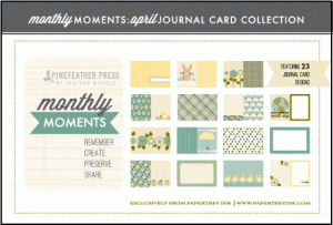 Monthly Moments: April Journal Card Paper Collection