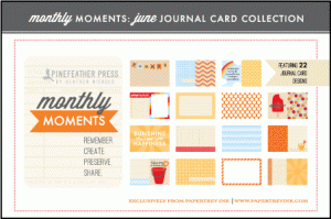 Monthly Moments: June Journal Card Paper Collection