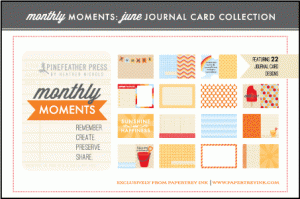 Monthly Moments: June Journal Card Paper Collection Monthly Moments: June Journal Card Paper Collection