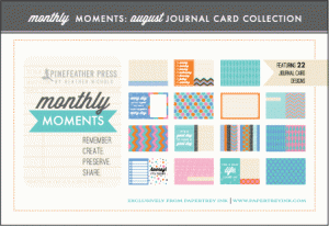Monthly Moments: August Journal Card Paper Collection