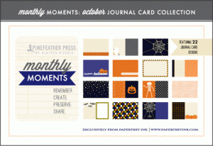 Monthly Moments: October Journal Card Paper Collection