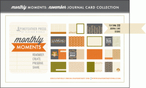 Monthly Moments: November Journal Card Paper Collection