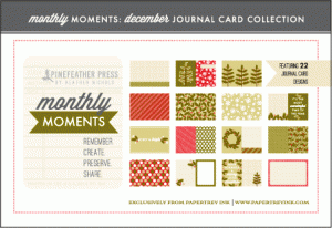 Monthly Moments: December Journal Card Paper Collection