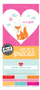 Love You to Pieces: Fox Envelope Wraps paper pad