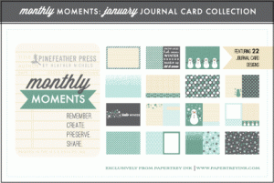 Monthly Moments: January Journal Card Paper Collection