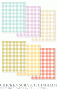 Chicken Scratch Gingham Paper Collection (36 sheets)