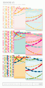 Hooray Patterned Paper Collection (36 sheets)