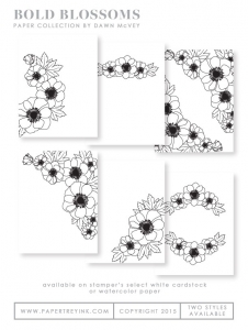 Bold Blossoms Coloring Sheets (18 sheets)