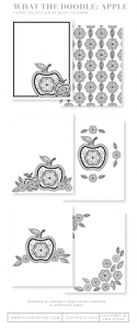 What the Doodle: Apple Coloring Sheets (18 sheets)