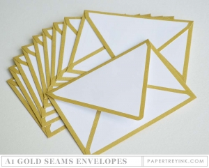 Don't Forget to Write: A1 Gold Seams Envelopes (10 envelopes)