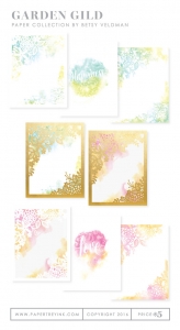 Garden Gild Patterned Paper Collection (16 sheets)