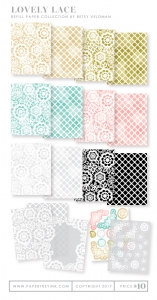 Lovely Lace Patterned Paper Collection (34 sheets)