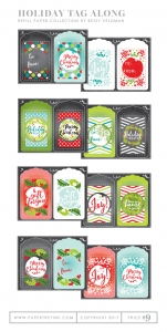 Holiday Tag Along Patterned Paper Collection (32 sheets)