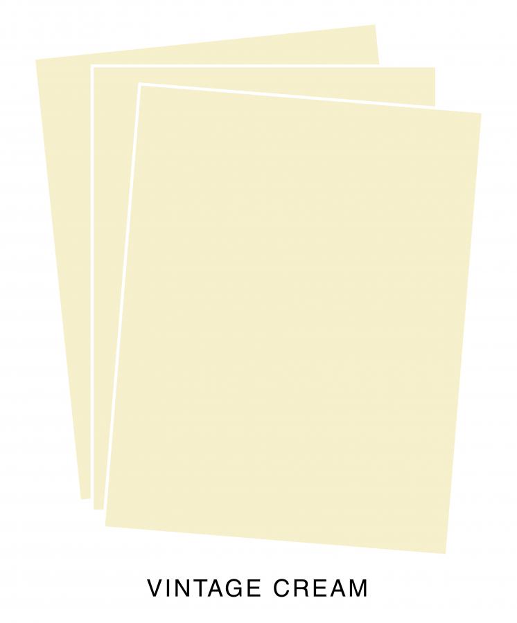 Paper Basics - Vintage Cream Premium Cardstock (50 Sheets)