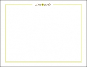 Polka Jotz - Green "Take Note" Card Set