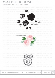 Watered Rose Stamp Set & Die Collection