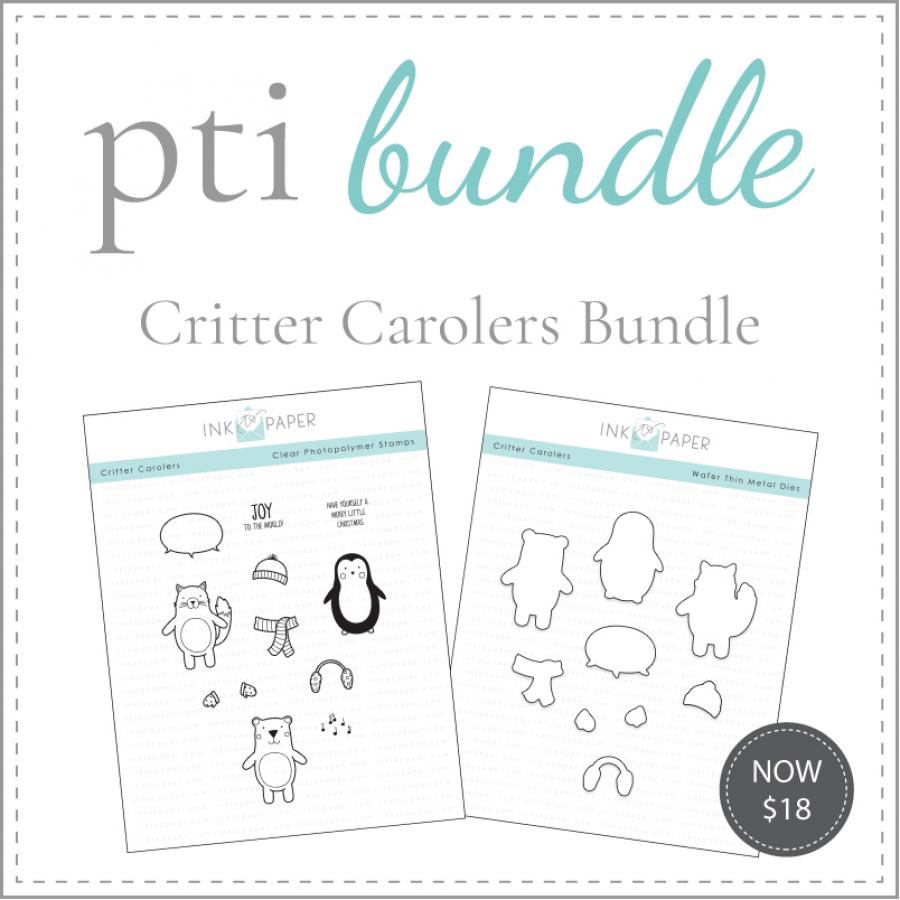 Critter Carolers Stamp Set + Die Bundle