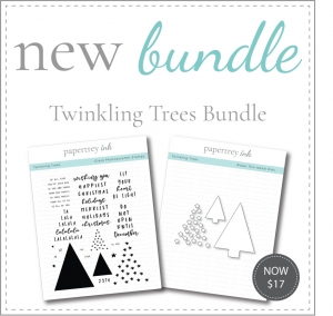 Twinkling Trees Stamp Set + Die Bundle