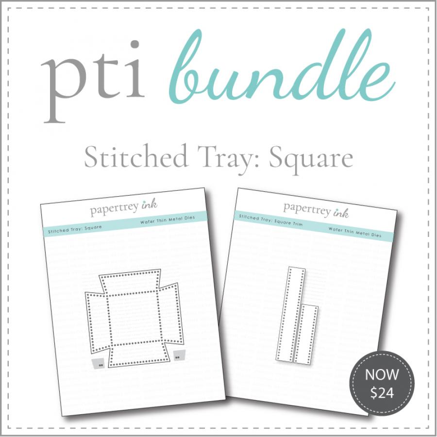 Papertrey Ink - Stitched Tray: Square Die + Square Trim Die Bundle