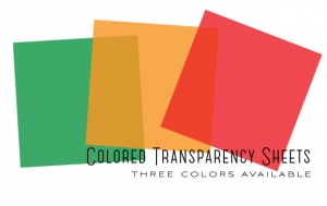 Colored Transparency Sheets - Pure Poppy (6 sheets)