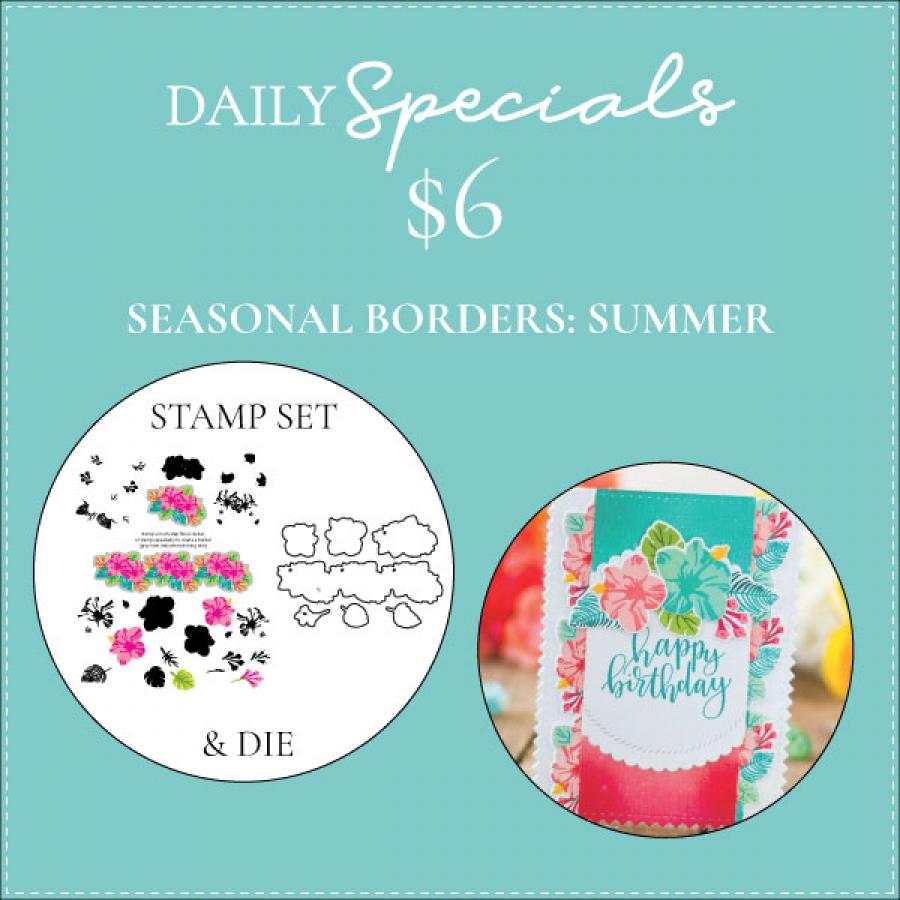 Daily Special - Seasonal Borders: Summer Stamp Set + Die + Stencil