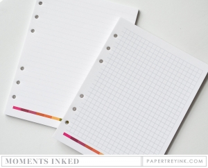 Moments Inked: Refill Binder Pages - Lined (25 sheets)