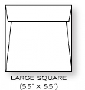 Paper Basics - 5 1/2" x 5 1/2" Square Rustic Cream Envelopes (20)
