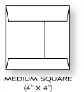 Paper Basics - 4" x 4" Square Rustic White Envelopes (20)