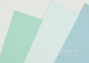Paper Basics - Blue Shimmer Cardstock (12 sheets)
