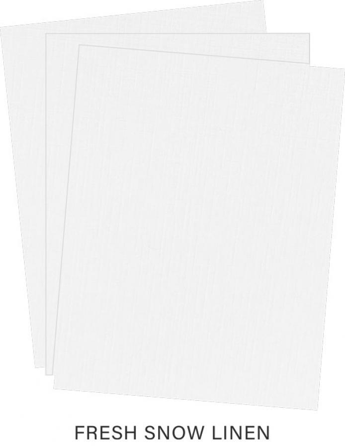 Paper Basics - Fresh Snow Linen Cardstock (40 sheets)