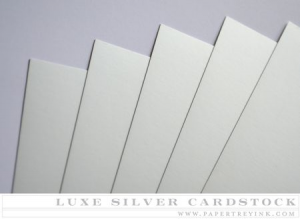 Paper Basics - Luxe Silver Cardstock (5 Sheets)