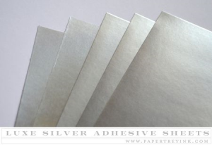 Paper Basics - Luxe Silver Adhesive Sheets (5 sheets)