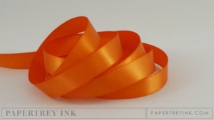 Orange Zest 1/2" Satin Solid Ribbon (5 yards)