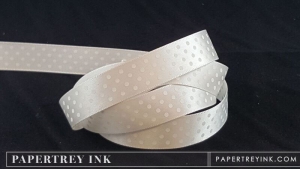 Soft Stone 5/8" Satin Dots Ribbon (5 yards)