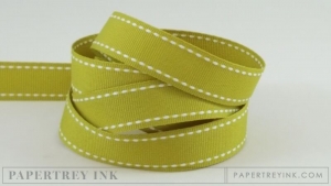 Simply Chartreuse 5/8" Saddle Stitch Ribbon (5 yards)