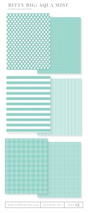 Bitty Big: Aqua Mist Color Collection (24 sheets)