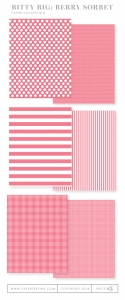 Bitty Big: Berry Sorbet Color Collection (24 sheets)