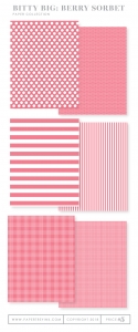 Bitty Big: Berry Sorbet Color Collection (24 sheets)