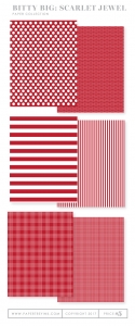 Bitty Big: Scarlet Jewel Color Collection (24 sheets)