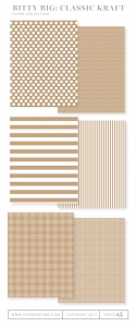 Bitty Big: Classic Kraft Color Collection (24 sheets)