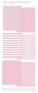 Bitty Big: Pink Posey Color Collection (24 sheets)