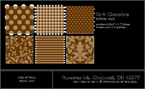 Dark Chocolate Pattern Pack (36 sheets)
