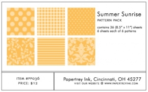 Summer Sunrise Pattern Pack (36 sheets)