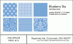 Blueberry Sky Pattern Pack (36 sheets)